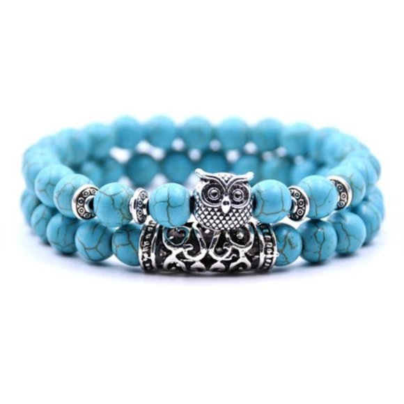 One Blessed Nana Jewelry - NWT *BOUTIQUE* NATURAL STONE STRETCH BRACELET SET